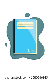 colorful flat vector illustration notebook