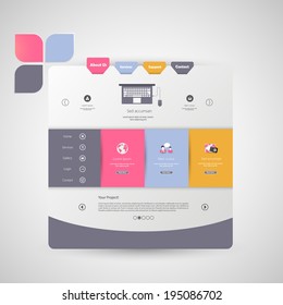 Colorful Flat Website