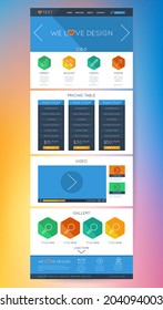Colorful Flat Website Design