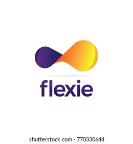 Colorful Flexible Logo Sign Symbol Icon