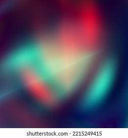 Colorful flickering light glare on dark background. Blurred vector graphic pattern