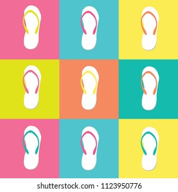 Colorful Flip Flops Background