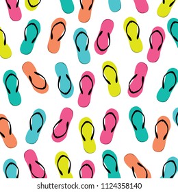 Colorful Flip Flops Background