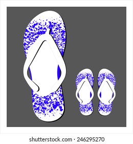 Colorful flip flops set