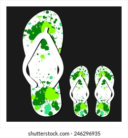 Colorful flip flops set