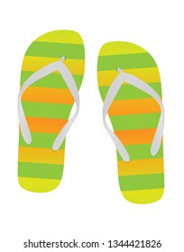Colorful flip flops. vector illustration
