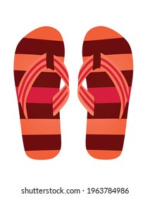 Colorful flip flops. vector illustration