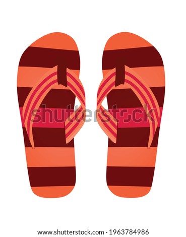 Colorful flip flops. vector illustration