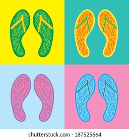 Colorful flip-flop