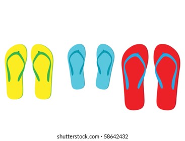 Colorful flip-flops