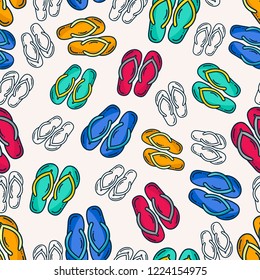 Colorful flip-flops pattern