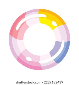 colorful float ring isolated icon