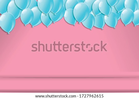 Colorful floating balloons on a light background