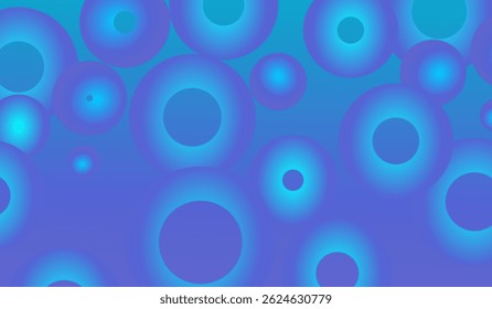 Colorful Floating Soft Balls Background. Blue pearls fly in the sky. Abstract trendy stylish wallpaper background. 3D blue bubble pattern.