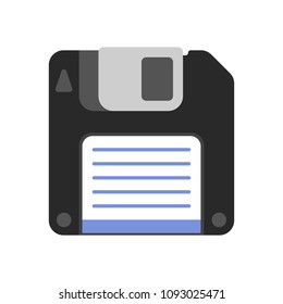 Colorful floppy disk or diskette. Colored icon of technology