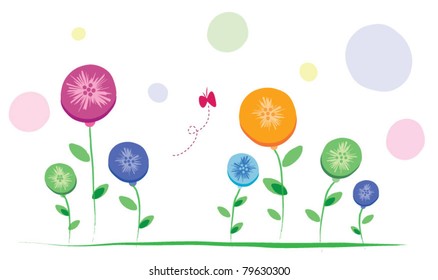 Colorful flora design