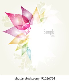 Colorful floral abstract background