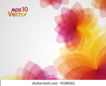 colorful floral abstract background. Vector illustration.