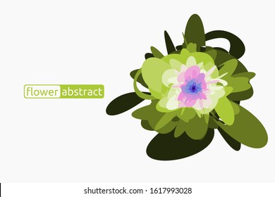 colorful floral abstract vector. flower decorations gradient abstract. can also be used for pop art, paintings, wallpaper, backgrounds, banners.