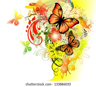 Colorful floral abstraction