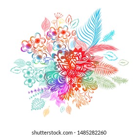 Colorful floral abstraction. Vector illustration