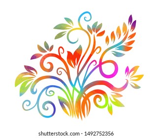 Colorful floral abstraction. Vector illustration