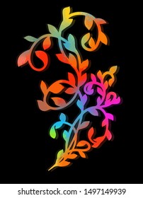 Colorful floral abstraction. Vector illustration
