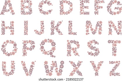 Colorful Floral Alphabet PNG Full HD Vector Font Made Of Paint Floral Text Effect