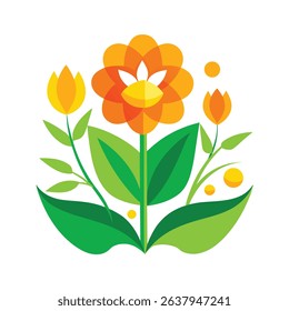 Colorful floral arrangement illustration spring flower design vector art