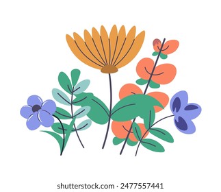 Colorido Arreglo Floral Ilustración Vector