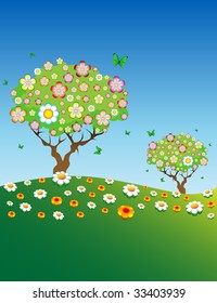 Colorful floral background