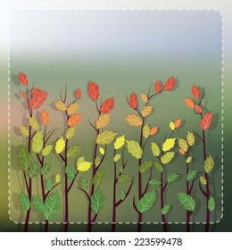 colorful floral background, autumn theme