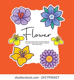 Diseño de fondo florido y colorido. Diseño de vectores