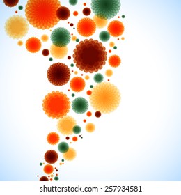 Colorful Floral Background - Each element is grouped individually and colors are global for easy editing.  Background is behind a clipping mask.