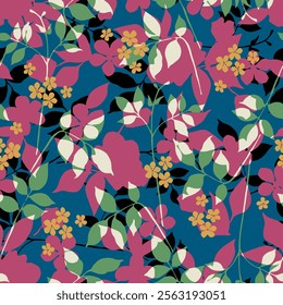 colorful floral background. seamless pattern textile design