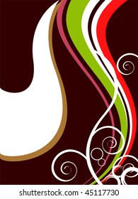 colorful floral background - vector