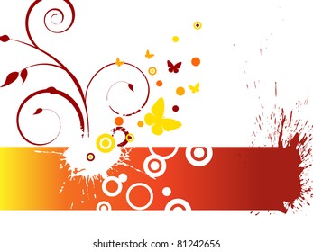colorful floral background - vector