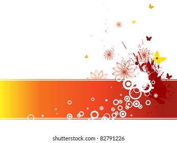 colorful floral background - vector