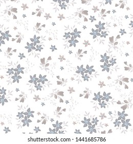 Flowers Seamless Pattern Vector Black White Stock Vector (Royalty Free ...