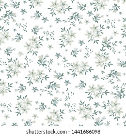 Flowers Seamless Pattern Vector Black White Stock Vector (Royalty Free ...