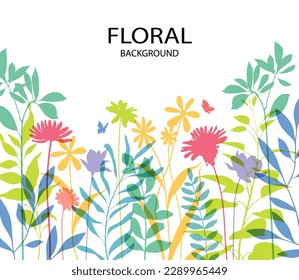 Colorful floral background vector illustration
