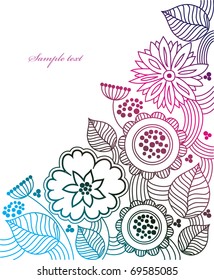 colorful floral background. vector illustration