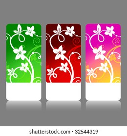 Colorful floral backgrounds. Vector.