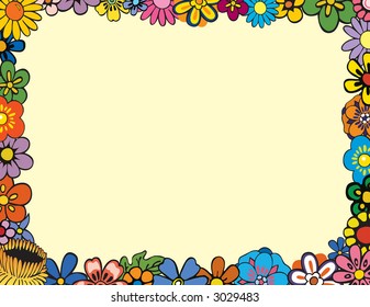Colorful Floral Border