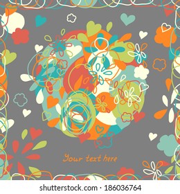 colorful floral card