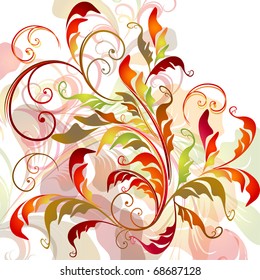 Colorful floral card