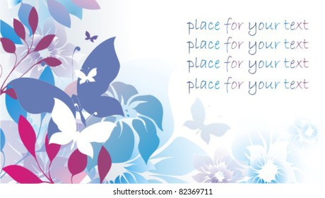Colorful floral card