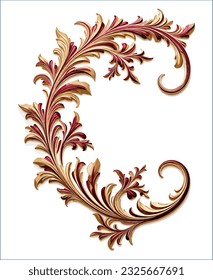 colorful floral decorative element clipart for art design project, banner, graphic, invitation card ect