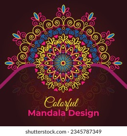 Colorful Floral decorative Mandala Design