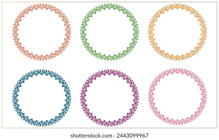 Colorful Floral Design, circle style